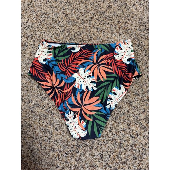 SUUKSESS Women Tummy Control Tankini Bathing Suit Ruffle High Waisted Tropical M - Picture 9 of 12